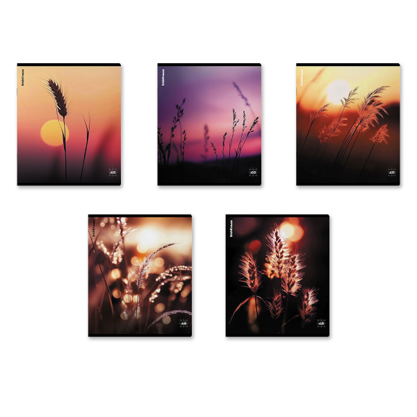 Тетрадь 48л А5+ клетка "Macro Nature" картон, ассорти 64861 Erich Krause