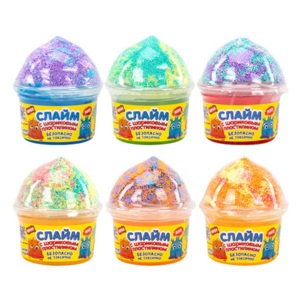 Слайм JOLLY JOT с наполнителями МИКС 140гр, ассорти 665950