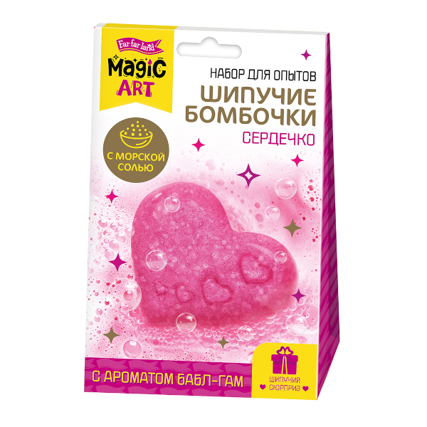 Набор для творчества Десятое королевство "Шипучие бомбочки. Сердечко" розовый 05584
