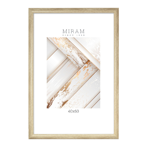 Фоторамка 40*60 пластик, багет 27мм, бежевый, вставка пластик 647244-17 МИРАМ