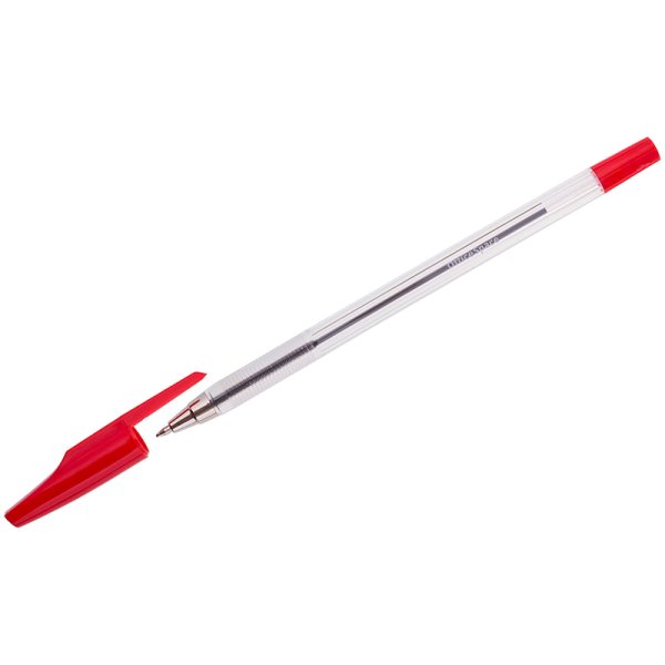 Ручка шар. 1,0мм, красный, прозрач. корп. BP927RD_1266 OfficeSpace