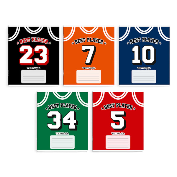 Тетрадь 12л А5+ клетка "Лучший игрок" картон, ассорти 65761 Феникс+