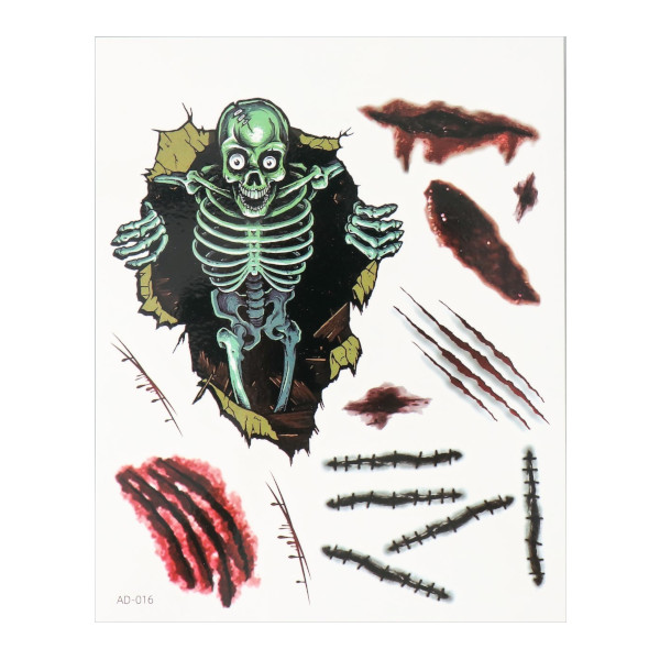 Татуировка на тело "Хэллоуин" цветные, 12*15 см. ассорти 9501728/9501729