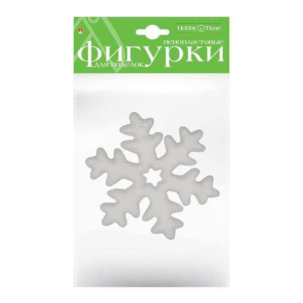 Заготовка для декора пенопласт "Снежинка" 10см (1шт) 2-209/11 HOBBY TIME