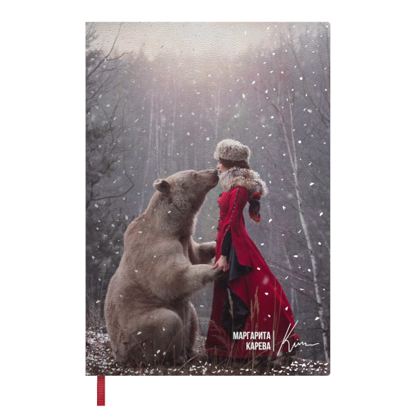 Ежедневник А5 не дат 240стр., Escalada "#Маргарита Карева. Маша и медведь" интегр.обл., иск.кож 70663