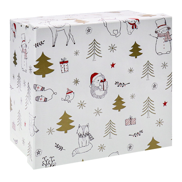 Коробка 17,5*17,5*10см "Звери в лесу" ПП-9803 Миленд