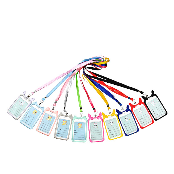 Бейдж 65*110мм вертикал., клип/шнур ассорти, пластик ассорти "Ears" M-5899 MAZARI ТМ (1шт)