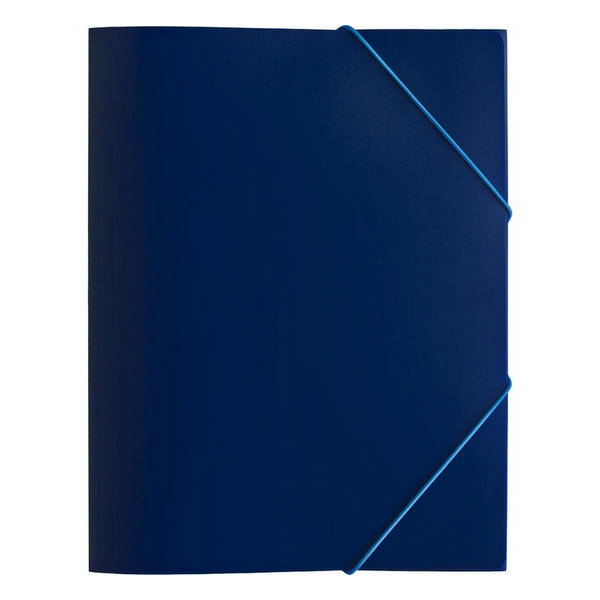 Папка на резинках А4, 1отд., 500мкм, 35мм, синяя "Economy" 045-PR-E Attache