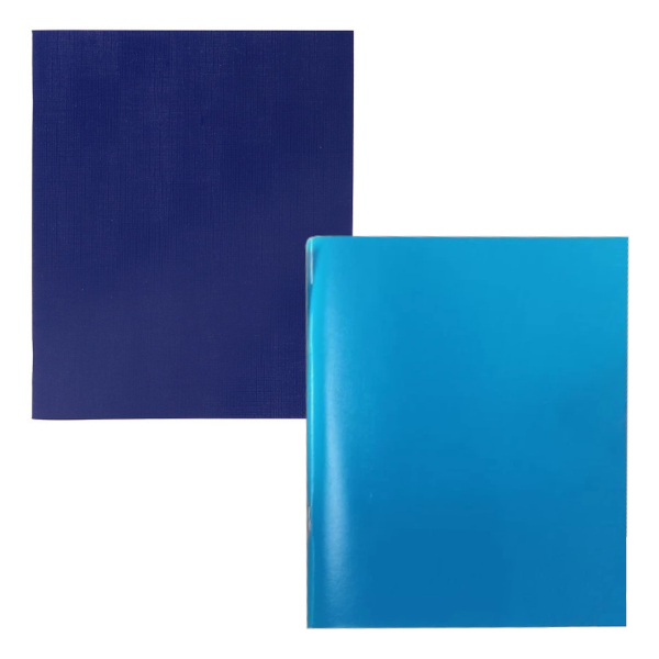 Тетрадь 48л А5 клетка "Синяя" бумвинил, ассорти 15-7676 Workmate