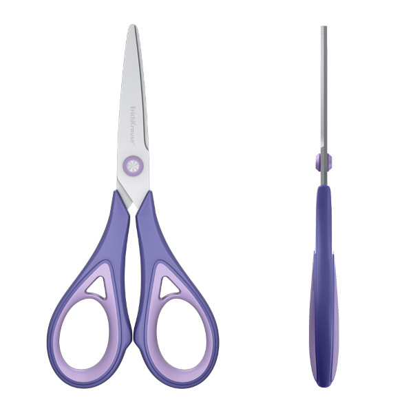 Ножницы 16см Erich Krause "Endeavor Lavender" прорез., фиолетовый/лаванда 56927