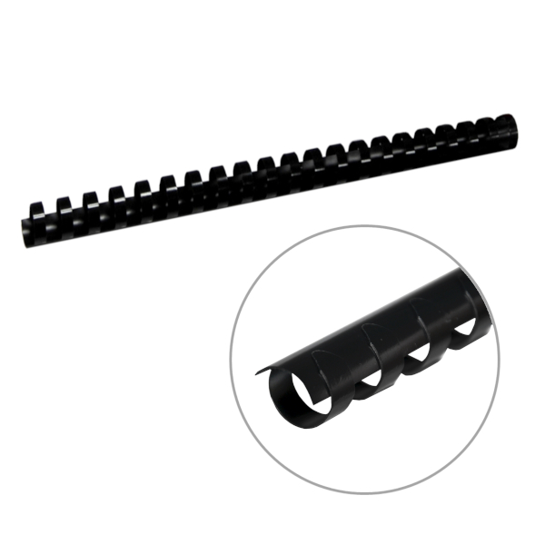 Пружина для переплёта пласт. 20мм (до 180л) черная 1шт