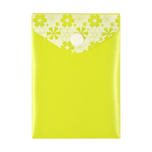 Папка-конверт на кнопке А7, 1отд., 180мкм, зеленая/принт A1871 GN Comix