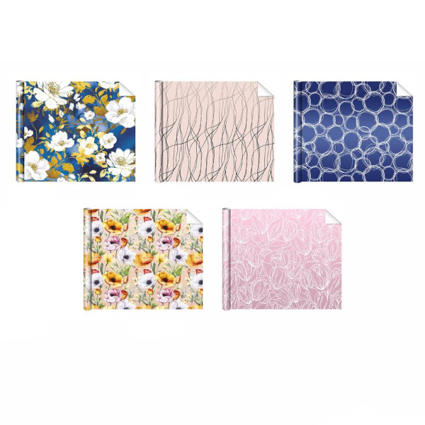 Бумага упаковочная глянцевая "Абстракция, цветы" 67,2*99см, рулон, ассорти 0994.654 Арт Дизайн