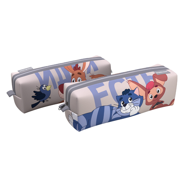 Пенал-тубус квадро 1 отд., 21*7*7см "Простоквашино (Идея)" без напол., полиэстер 60193 Erich Krause