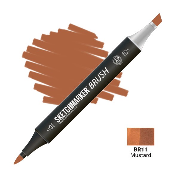 Маркер спиртовой худож. SKETCHMARKER "Brush" BR11 горчица, двустор., пулевид./скошен. SMB-BR11