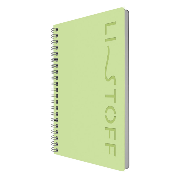 Тетрадь 80л А5 клетка/гребень "Listoff Style. 2" пластик, зеленый ТПЛС580132 Listoff