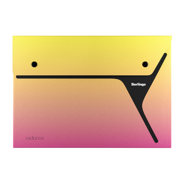 Папка-конверт на кнопке А4, 1отд., 300мкм, желтый/розовый "xProject. Radiance" EFb_A4991 Berlingo