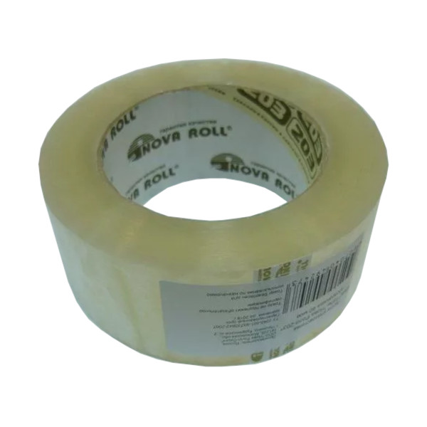 Клейкая лента (скотч) 75мм*66м, 40мкм, прозрачная "Нова Ролл 203" 0120-394Х/0120-3940