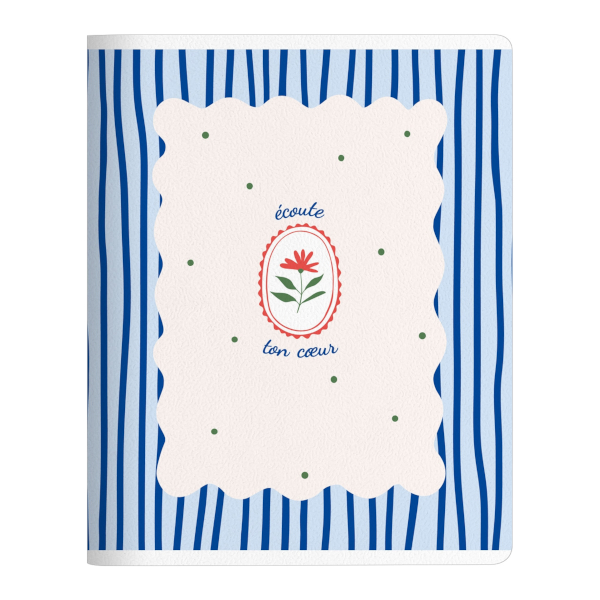 Тетрадь 48л А5 клетка "Coquette. Синие полоски" картон, рисунок N5371 Be Smart