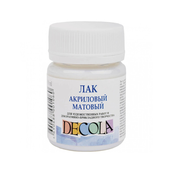 Лак акриловый Невская палитра "DeCola" 50мл, матовый 5828921