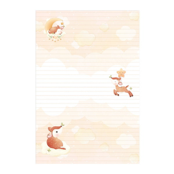 Наклейка "Оленята" А5, линейка 9098 Квадра