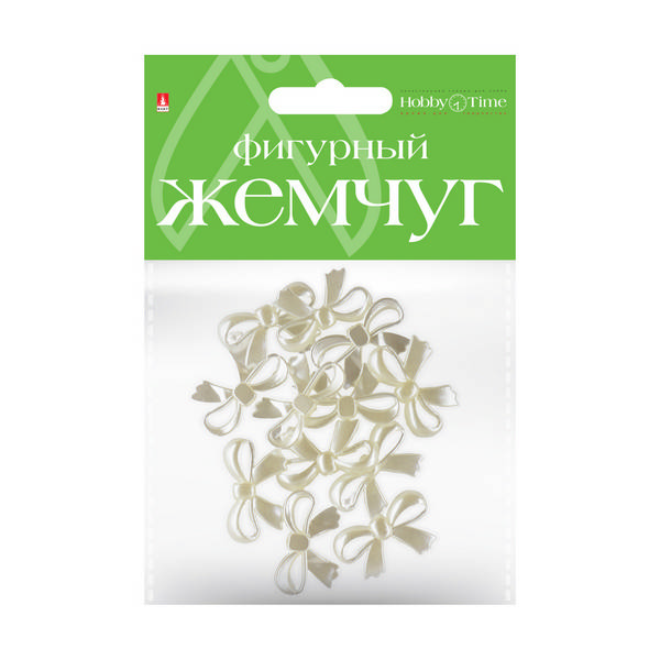 Бусины фигурные "Бантики" под жемчуг, 27мм 2-372/25 Hobby Time