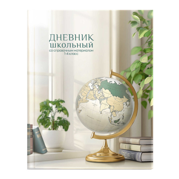 Дневник 1-4кл. тв. обл. "Глобус" глянц.лам., шпаргалка для мл.классов 69703 Феникс+