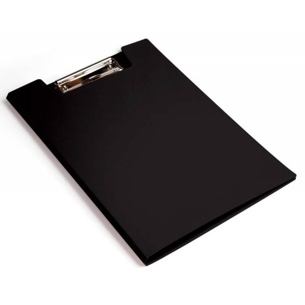 Планшет-папка с зажимом А4 пластик, черный PD602blck Бюрократ