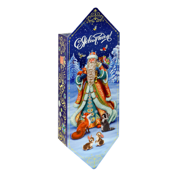 Коробка-конфета подарочная 13*25*6,5см "Дед Мороз и ёлочка" ПП-6532 Миленд