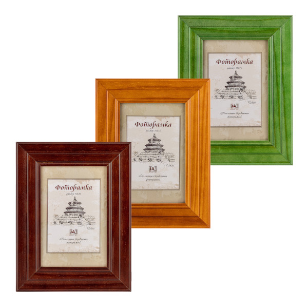 Фоторамка 10*15 дерево, ассорти, вставка стекло, ножка "Simple Pekin" 1009-4 Image Art