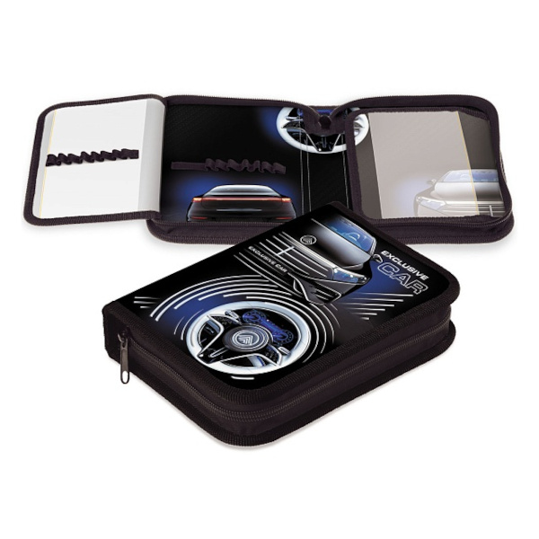 Пенал Hatber "Exclusive car" 1отд., 2 откид.план., 20*14см, на молнии NPk_74301