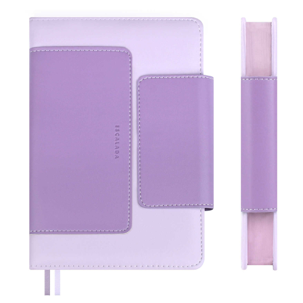 Ежедневник А5 не дат 320стр., Escalada "Лайка" тв.обл., иск. кожа, сиреневый 70615