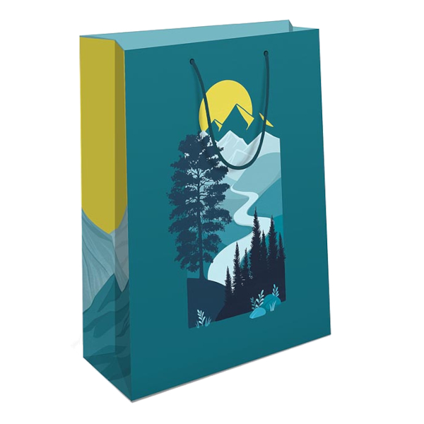Пакет бумажный 42,5*33*10см "Река в горах" 0195.238 Арт Дизайн
