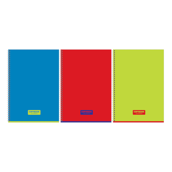 Тетрадь 120л А4 клетка/гребень "Copybook" картон, ассорти Т4гр120_лг 12477 BG