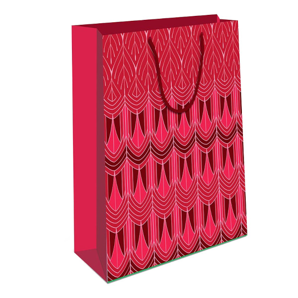 Пакет бумажный "Красный узор" 11,5*14,5*6,5см, ламинир. 0291.869 Арт Дизайн