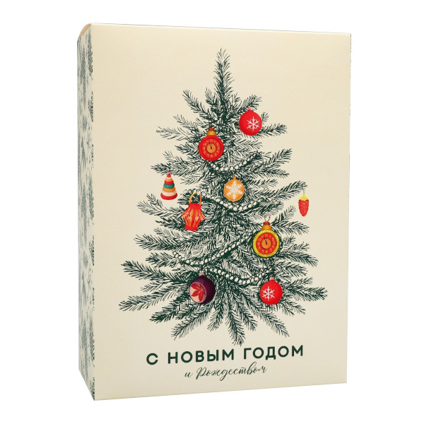 Коробка складная 30*22*10см "С новым годом и Рождеством. Елка" 9631220 Дарите Счастье