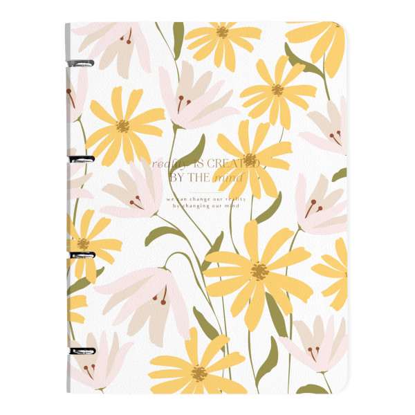 Тетрадь 120л А4+ клетка на кольцах "April. Цветы" картон, рисунок N4240 Be Smart