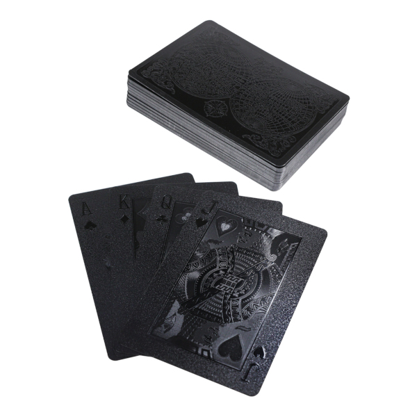 Игральные карты Миленд "Карта" 54 карты, пластик, черные ИН-4389