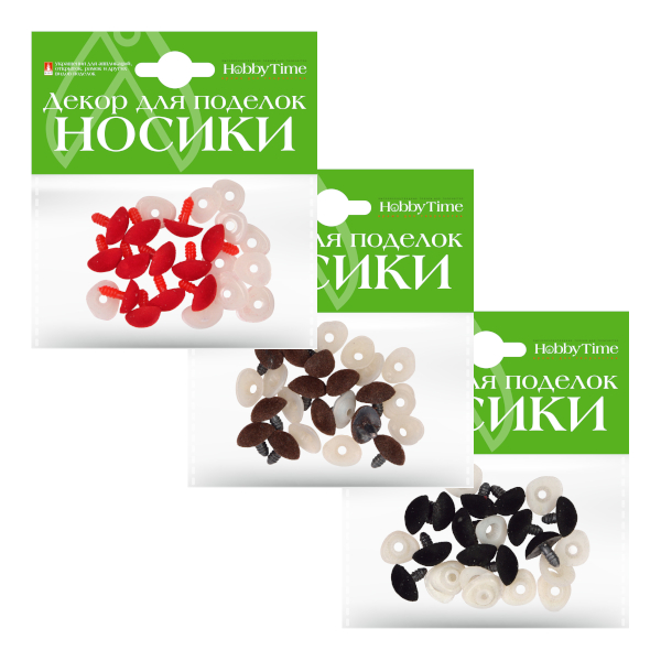 Декоративные элементы "Носики бархатные" 18*14мм, ассорти 2-540/03 Hobby Time
