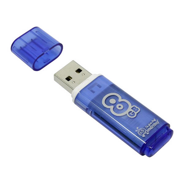Память Flash Drive 8Gb USB 2.0 SmartBuy Glossy series синий