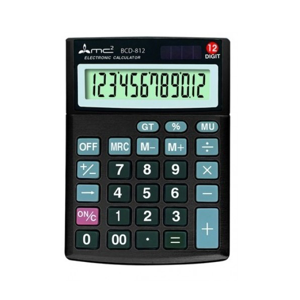 Калькулятор МС2 BCD-812 (черный) настольный 12р