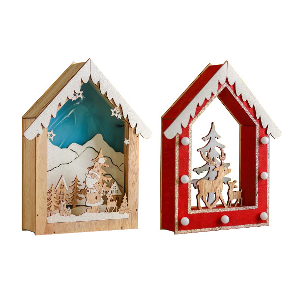 Декор с подсветкой "Новогодний" 2АА, ассорти 4804209/4804210