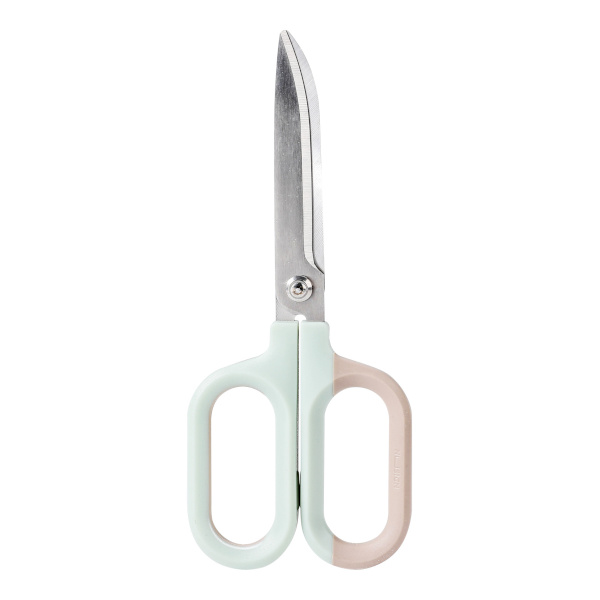Ножницы Deli "Nusign" 18см, пластик. ручки, зеленый/бежевый ENS055-GN