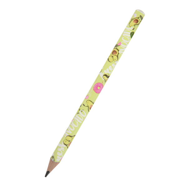Карандаш ч/гр 4B, дерево, 3-гран., рисунок "HappyGraphix Jumbo. Авокадо. Любовь" 21-0062/07