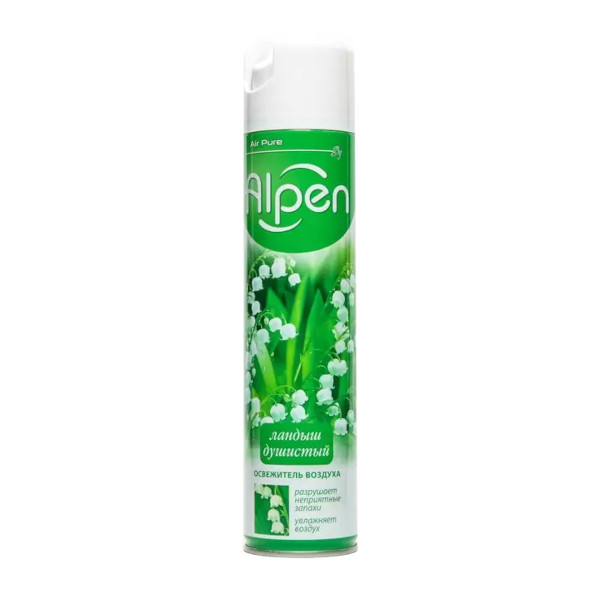 Освежитель воздуха 300мл Alpen "Ландыш душистый"/"Ландыш и жасмин" аэрозоль AAL07