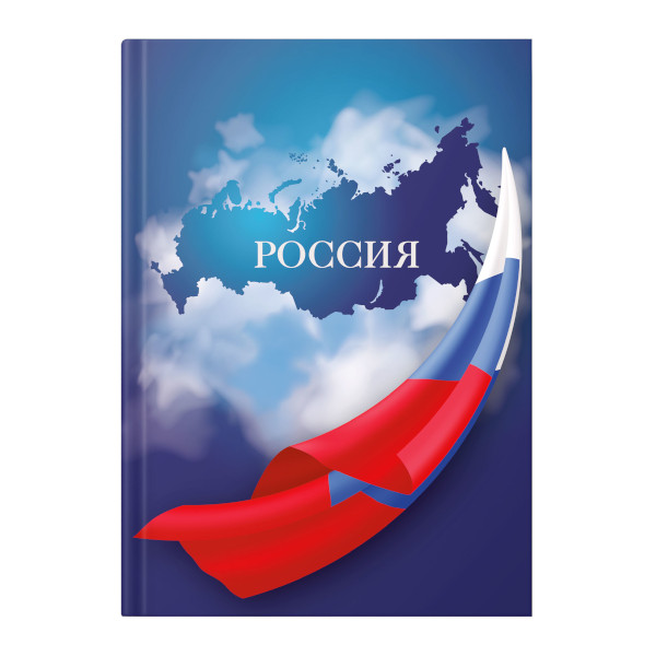 Записная книга А5 160л "Триколор" клетка, сшивка, тв.обл., 7БЦ, рисунок 13488 Academy Style