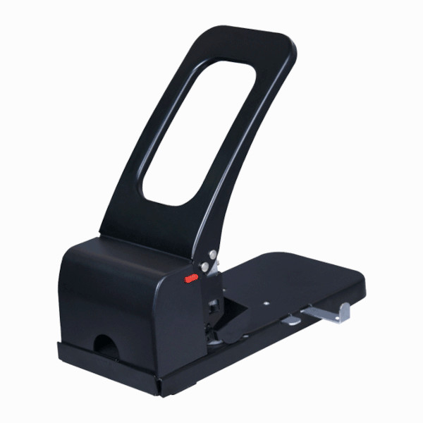 Дырокол 100л deVENTE мощный, металл, 2 линейки, черный 4020749