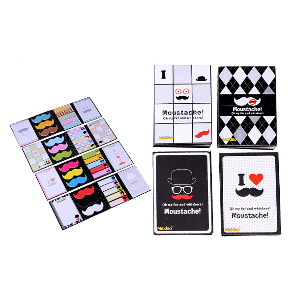 Набор липких блоков MAZARI (5 полос + 3 усов + 2 квадратных по 18л) ассорти M-3672