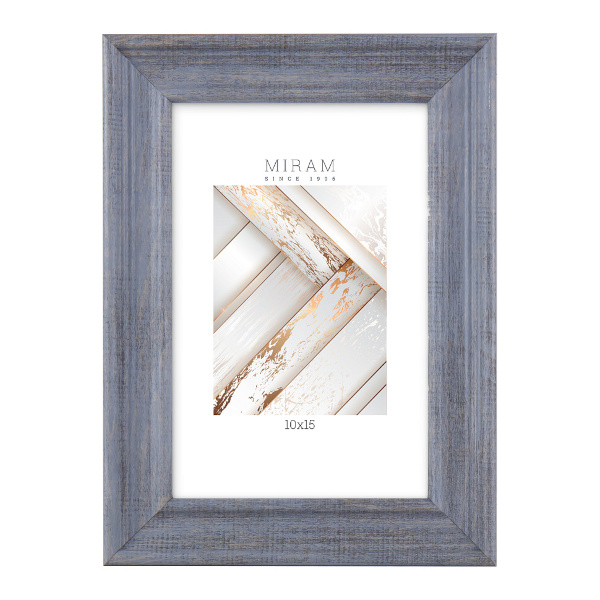 Фоторамка 10*15 пластик, багет 25мм, серый, вставка пластик, ножка 642445-4 МИРАМ
