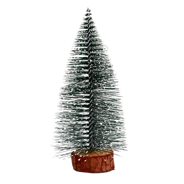 Ель декоративная 8*15см, зеленая, снег 9643845